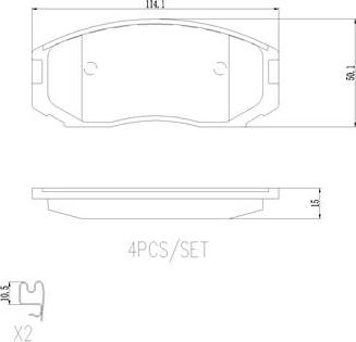 Brembo P54015N - Brake Pad Set, disc brake car-mod.net