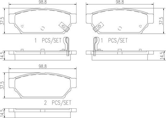 Brembo P54016N - Brake Pad Set, disc brake car-mod.net