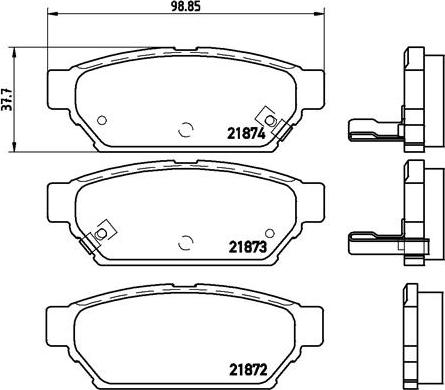 Brembo P 54 016 - Brake Pad Set, disc brake car-mod.net