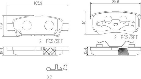 Brembo P54034N - Brake Pad Set, disc brake car-mod.net