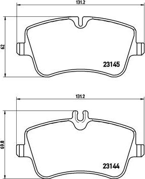 Brembo P 50 045X - Brake Pad Set, disc brake car-mod.net