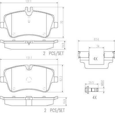 Brembo P50046N - Brake Pad Set, disc brake car-mod.net