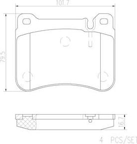 Brembo P50073N - Brake Pad Set, disc brake car-mod.net