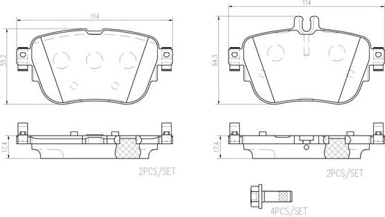 Brembo P50136N - Brake Pad Set, disc brake car-mod.net