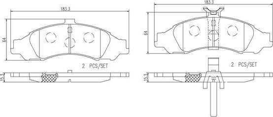 Brembo P64002N - Brake Pad Set, disc brake car-mod.net