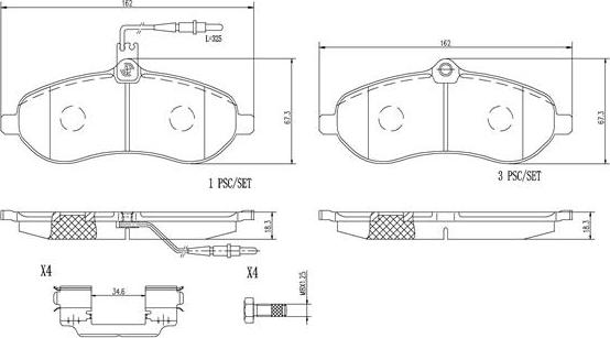 Brembo P61096N - Brake Pad Set, disc brake car-mod.net