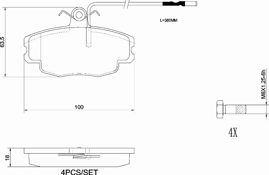 Brembo P61043N - Brake Pad Set, disc brake car-mod.net