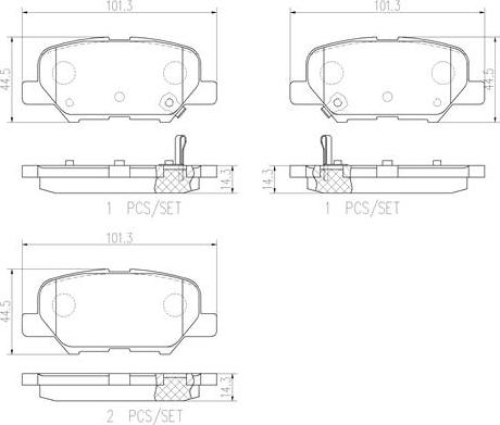 Brembo P61111N - Brake Pad Set, disc brake car-mod.net