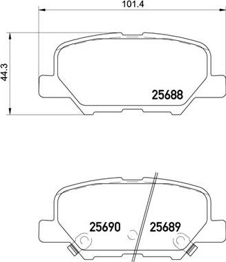 Brembo P 61 111 - Brake Pad Set, disc brake car-mod.net