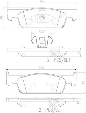 Brembo P68059N - Brake Pad Set, disc brake car-mod.net