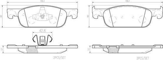 Brembo P68065N - Brake Pad Set, disc brake car-mod.net