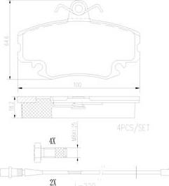 Brembo P68008N - Brake Pad Set, disc brake car-mod.net