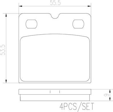 Brembo P02001N - Brake Pad Set, disc parking brake car-mod.net