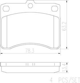 Brembo P16003N - Brake Pad Set, disc brake car-mod.net