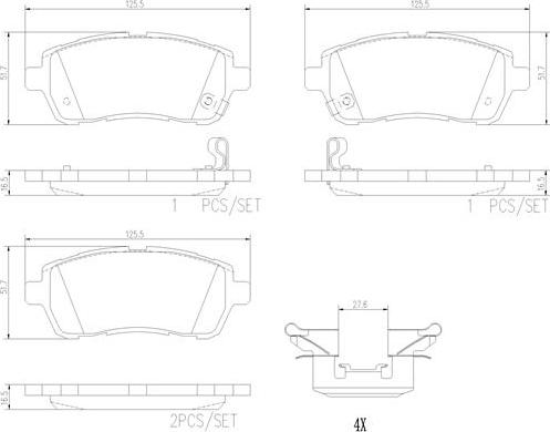 Brembo P16013N - Brake Pad Set, disc brake car-mod.net