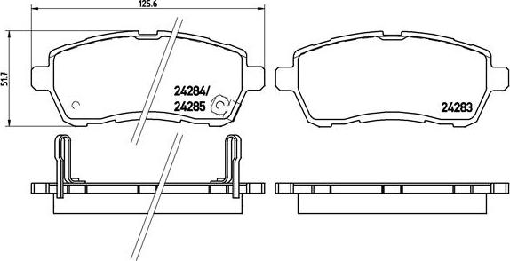 Brembo P 16 013X - Brake Pad Set, disc brake car-mod.net