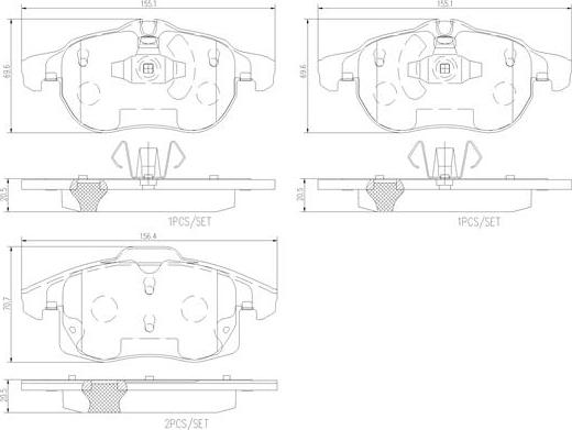 Brembo P10011N - Brake Pad Set, disc brake car-mod.net