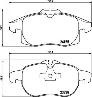 Brembo P 10 011 - Brake Pad Set, disc brake car-mod.net