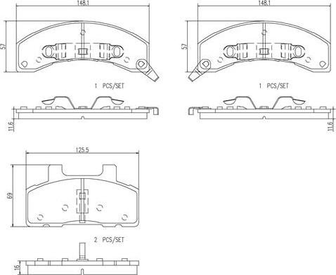 Brembo P10037N - Brake Pad Set, disc brake car-mod.net