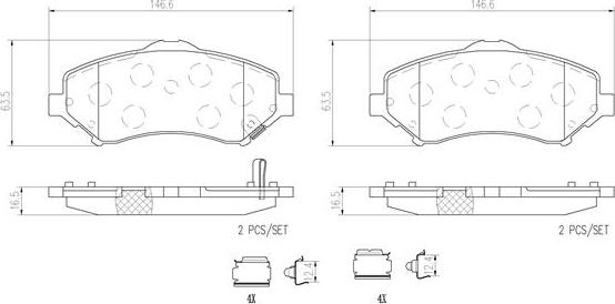 Brembo P11025N - Brake Pad Set, disc brake car-mod.net