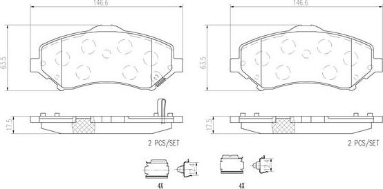 Brembo P11022N - Brake Pad Set, disc brake car-mod.net