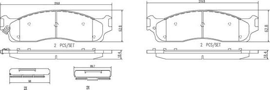 Brembo P18008N - Brake Pad Set, disc brake car-mod.net