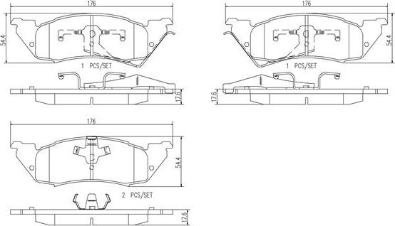 Brembo P18021N - Brake Pad Set, disc brake car-mod.net