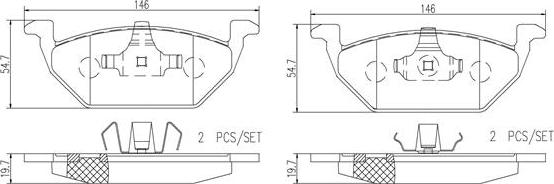 Brembo P85041N - Brake Pad Set, disc brake car-mod.net