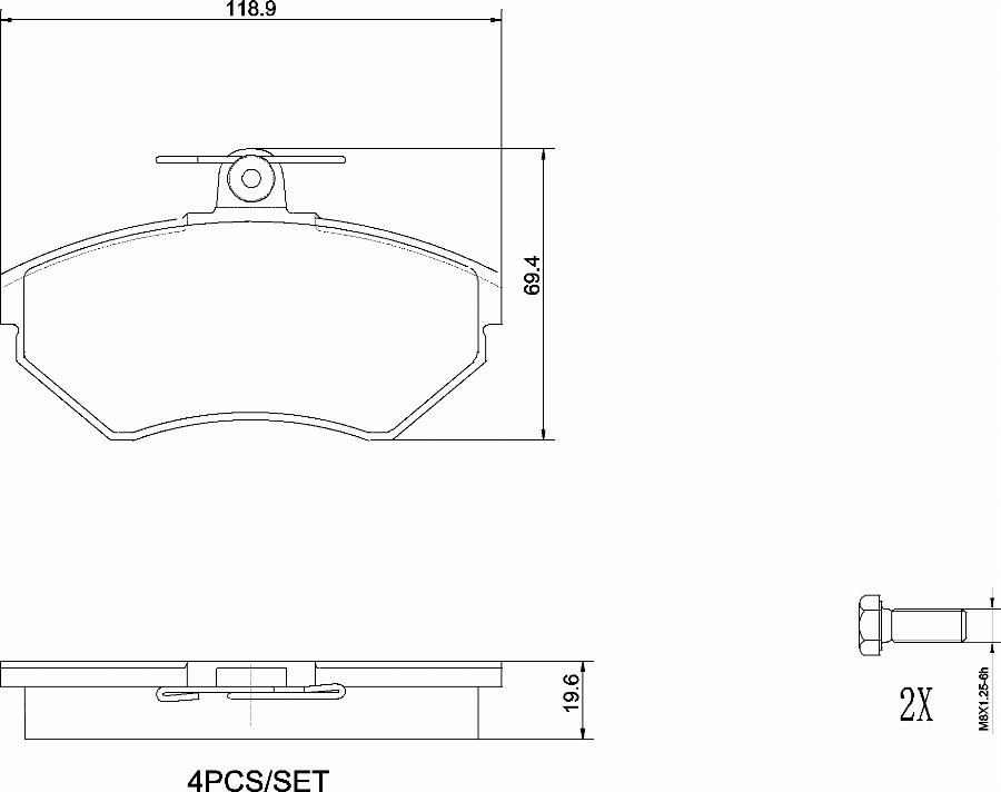 Brembo P85042N - Brake Pad Set, disc brake car-mod.net