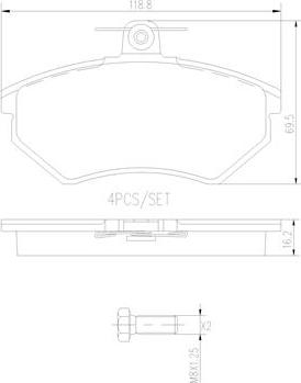 Brembo P85015N - Brake Pad Set, disc brake car-mod.net