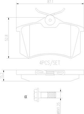 Brembo P85017N - Brake Pad Set, disc brake car-mod.net