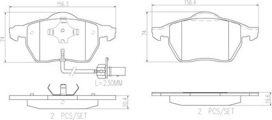 Brembo P85085N - Brake Pad Set, disc brake car-mod.net