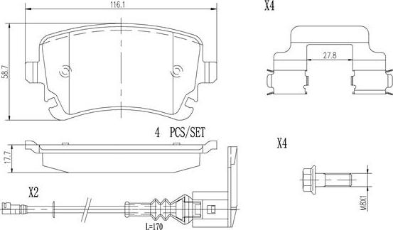 Brembo P85083N - Brake Pad Set, disc brake car-mod.net