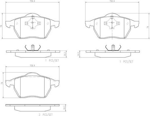 Brembo P85036N - Brake Pad Set, disc brake car-mod.net