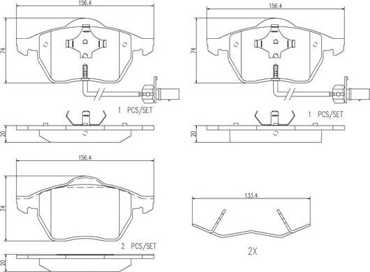 Brembo P85037N - Brake Pad Set, disc brake car-mod.net