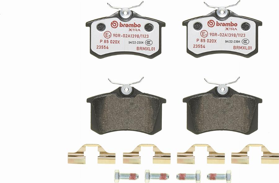 Brembo P 85 020X - Brake Pad Set, disc brake car-mod.net