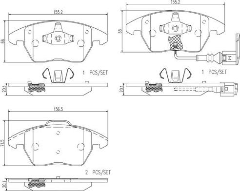 Brembo P85075N - Brake Pad Set, disc brake car-mod.net