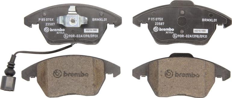 Brembo P 85 075X - Brake Pad Set, disc brake car-mod.net