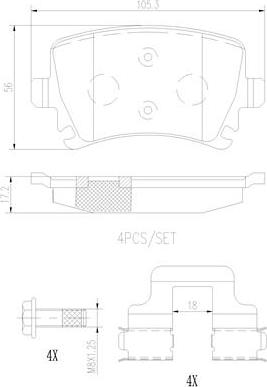 Brembo P85073N - Brake Pad Set, disc brake car-mod.net