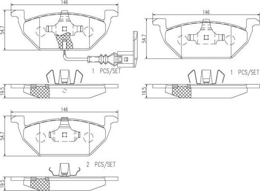 Brembo P85072N - Brake Pad Set, disc brake car-mod.net