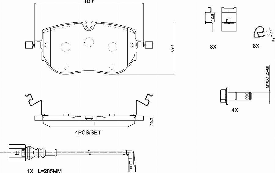Brembo P85192N - Brake Pad Set, disc brake car-mod.net