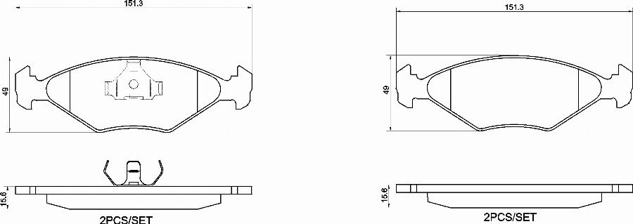 Brembo P 85 197 - Brake Pad Set, disc brake car-mod.net