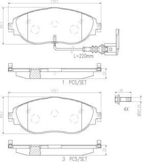 Brembo P85144N - Brake Pad Set, disc brake car-mod.net