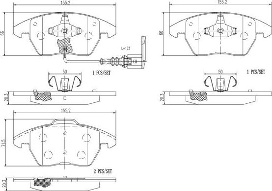Brembo P85146N - Brake Pad Set, disc brake car-mod.net