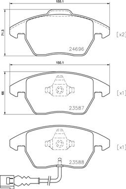 Brembo P 85 146 - Brake Pad Set, disc brake car-mod.net