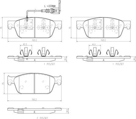 Brembo P85141N - Brake Pad Set, disc brake car-mod.net