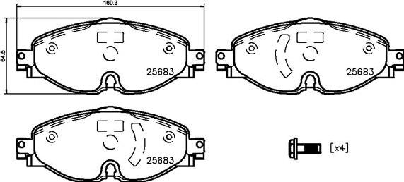 Brembo P85147N - Brake Pad Set, disc brake car-mod.net