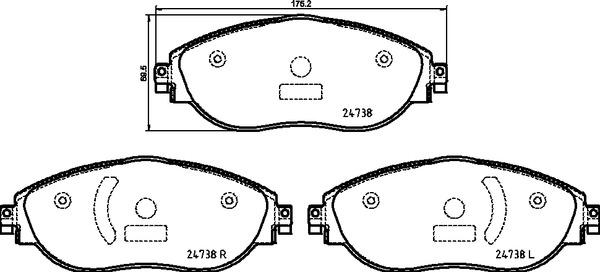 Brembo P 85 166 - Brake Pad Set, disc brake car-mod.net