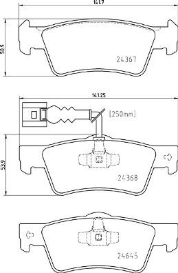 Brembo P 85 163 - Brake Pad Set, disc brake car-mod.net