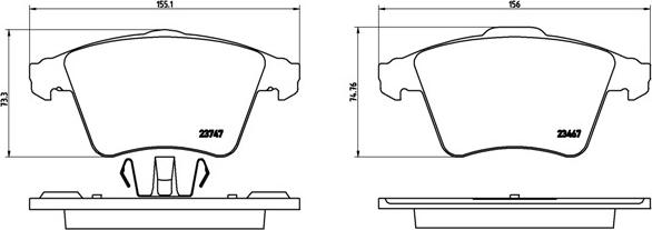 Brembo P 85 106 - Brake Pad Set, disc brake car-mod.net
